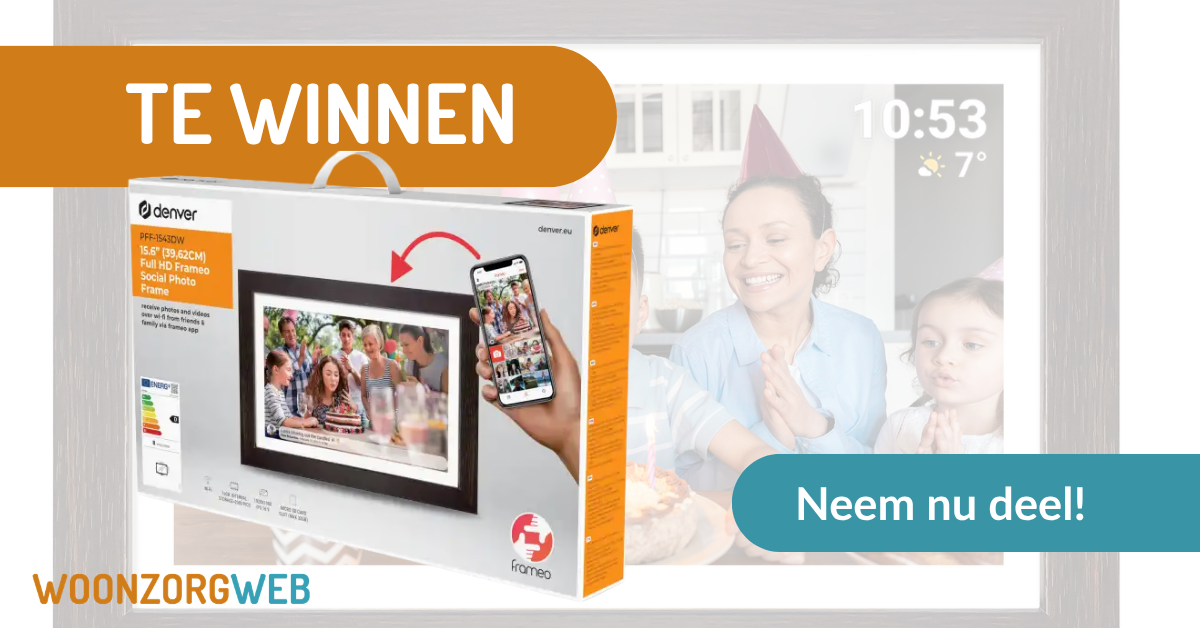 Win een Denver Frameo digitale fotolijst van 15,6 inch t.w.v. € 158